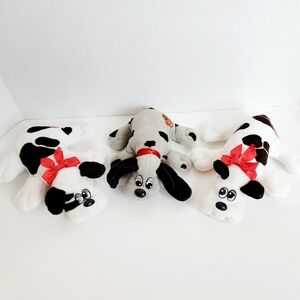 Vintage 1985 3 Newborn Pound Puppies  (2 white and 1 grey)